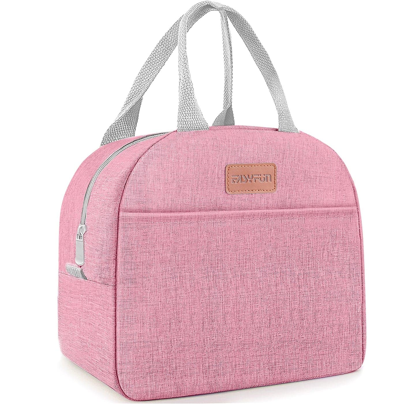 Lunch Bag for Women Men Adult Insulated Lunch Box Small Leakproof Cooler Food Lunch Containers Reusable High Capacity Lunch Tote Bags for Work Travel Outdoor Pink