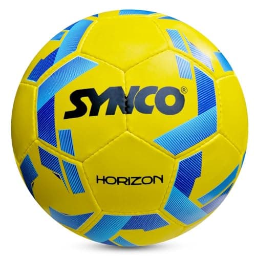 Synco Horizon Football | Rubber Hand Stitch | Size 5 | Pro Club Football | Suitable for Hard Ground Without Grass
