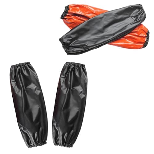 Yzurbu 2 Pairs PVC Arm Sleeves Covers, Waterproof Oilproof Sleeves Protector, Protective Arm Oversleeves with Elastic Cuffs