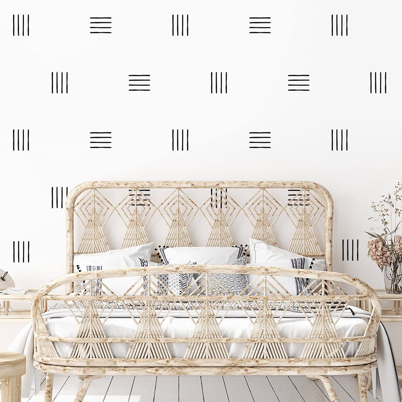 240 Pcs Modern Boho Wall Decals Abstract Art Decor Black Line Stickers Removable Peel and Stick for Nursery Room Farmhouse Decor