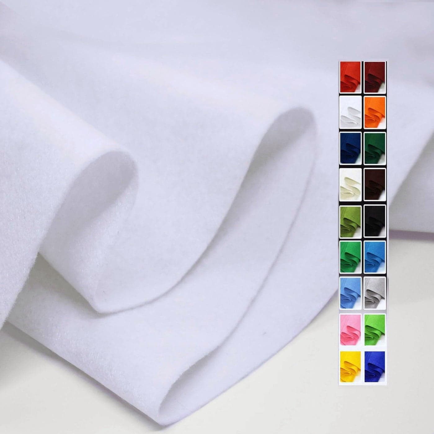 White Felt Fabric 36 X 361 Square Yard 16mm Thick Soft and Durable Flexible Craft Felt by The Yard for Sewing DIY Art Craft Project Decorations