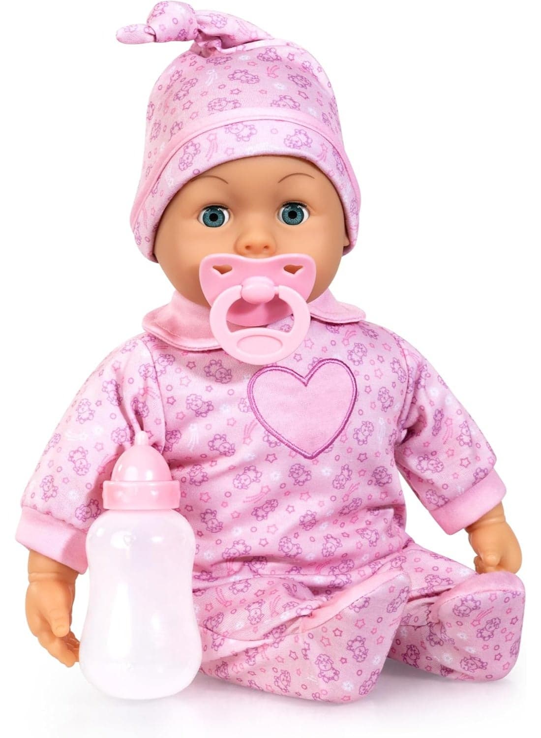 Bayer Interactive Baby Doll Talking Soft Body Dummy Bottle 38 cm