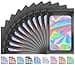 TIFICAL 100 PCS Mylar Holographic Bags Smell Proof Bags Clear Resealable Bags Valentines Day Decorations Gift Baggies for Bracelet Lipgloss Eyelash Jewelry Packaging Black 28x39 Inch