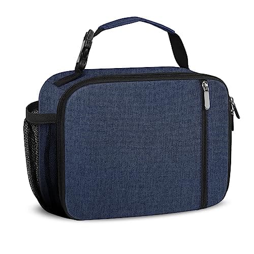 esouler Lunch Box Kids Insulated Lunch Bag for Boys & Girls Durable Children Lunchbox for School with Water Bottle Holder-Blue