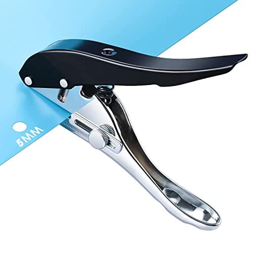 5MM Single Hole Punch Heavy Duty Paper Puncher for Tags Cards Plastic Cardboard Portable Hand Held