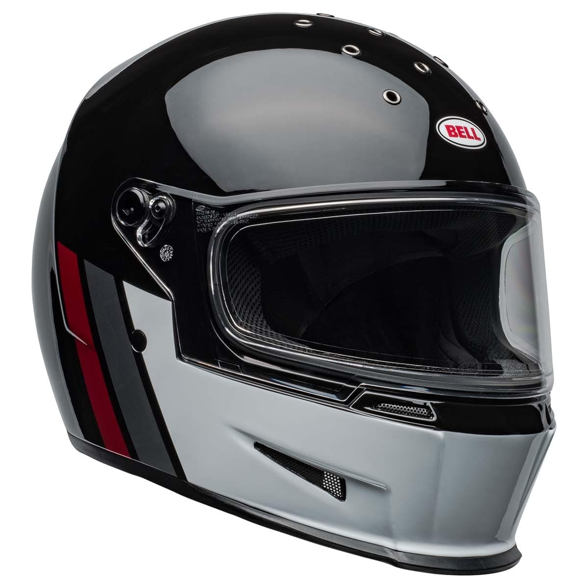 BELL Eliminator 20 FullFace Motorcycle Helmet Gloss GT BlackWhite Large