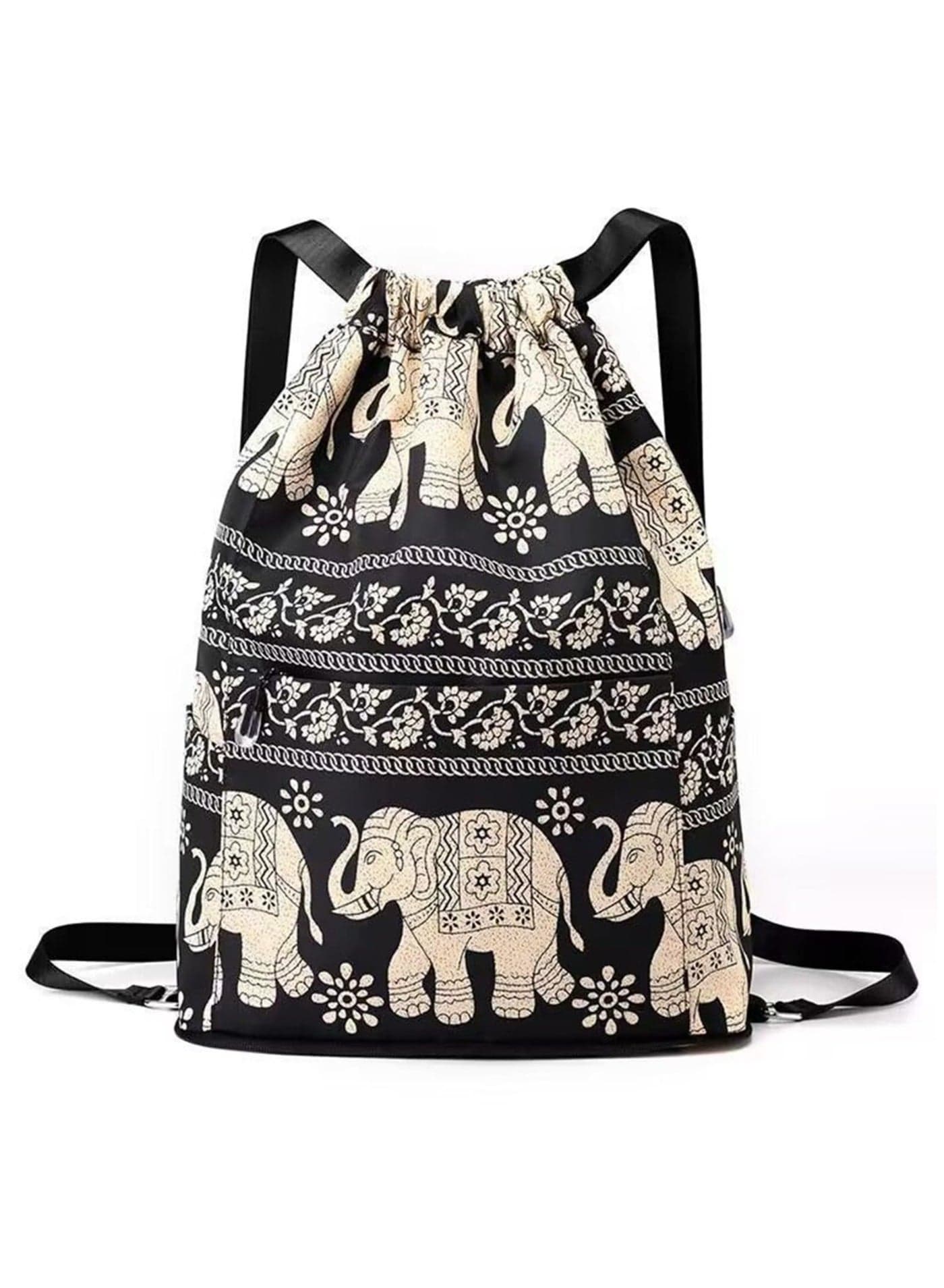 1 Pcs Drawstring Foldable Large Capacity Dry Wet Separation Travel Sports Backpack for Gym Bag Portable Waterproof Multiple Pockets Fitness Men and Women Elephant