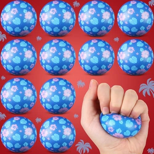 Soulchen 12 Pcs Hawaii Party Favors 197 Stress Balls Sensory Fidget Toys Gifts for Kids Cartoon Birthday Party Favors Supplies Goodie Bag Stuffers