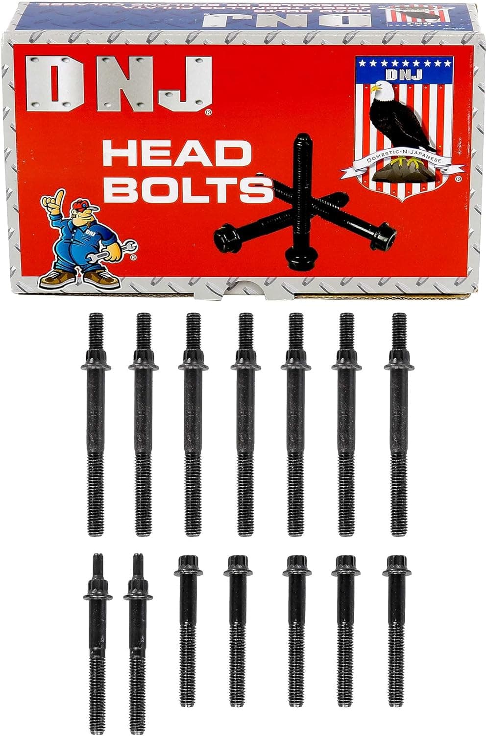 DNJ HBK1123 Head Bolt Kit for Jeep Wrangler, Grand Cherokee, Cherokee 4.0L L6 OHV (1996-2006)