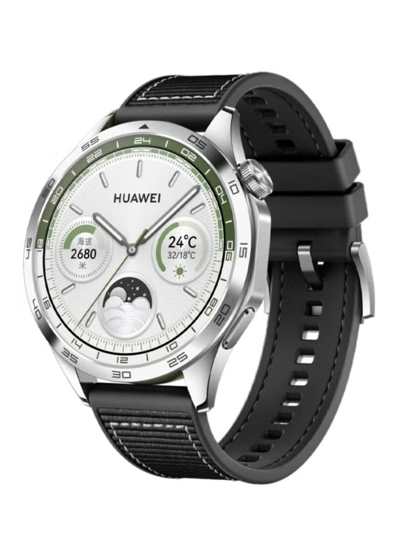Straps Compatible with Huawei Watch 46MM GT5/GT4/GT3/GT3 Pro/GT2/GT2e/GT/GT Runner,Huawei Watch 4/4 Pro/3/3 Pro,Honor Watch 4 Pro/GS3/Magic Watch 2,Nylon Braided Silicone Band for Men, Women,Black