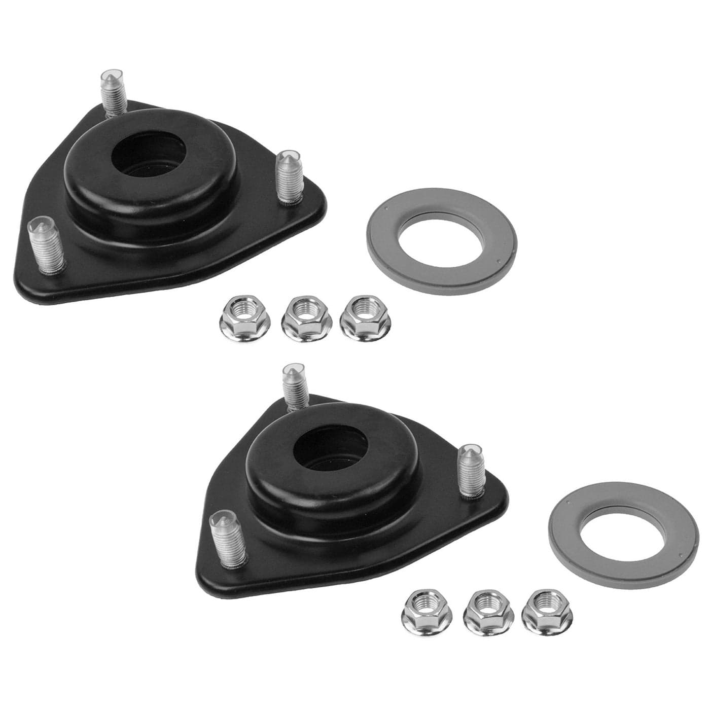 TRQ Front Upper Strut Mount Set Compatible with 20072012 Dodge Caliber 20072017 Jeep Compass Patriot