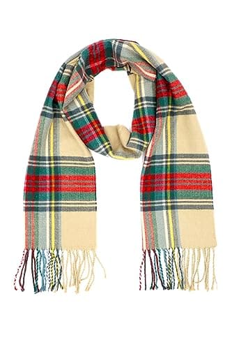 Achillea Soft & Warm Tartan Plaid Checked Cashmere Feel Winter Scarf Unisex (Stewart Dress)