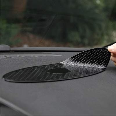 YAGVIZ Polyurethane Anti Slip Pad For Car Dashboard Sticky Gel Pads Non-Slip Sticky Adhesive Mat Cell Pads For Phones Keys Glass Coins (Oval Shape) Pack Of 1