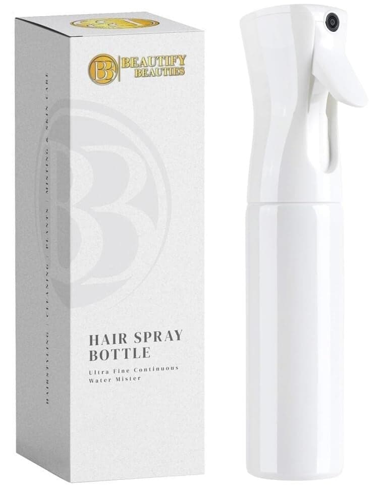 BeautifyBeauties Hair Spray Bottle Ultra Fine Continuous Water Mister for Hairstyling Cleaning Plants Misting Skin Care White 68 Ounces