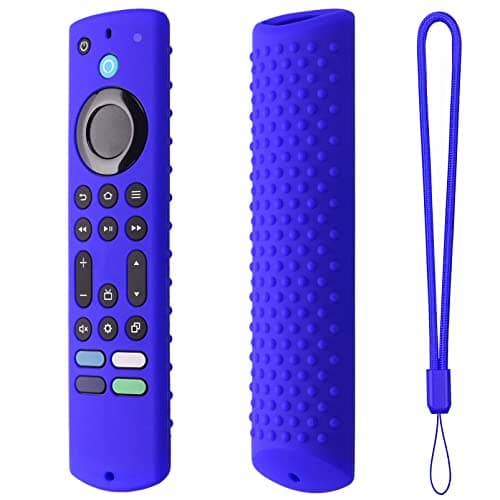 6.2 Inch Silicone Remote case for 2023 Fire TV Stick 4K Max 2nd/Fir TV Omni Series/FireTV 4-Series Remote,Toshiba/Insignia Remote Cover with Lanyard(Blue)