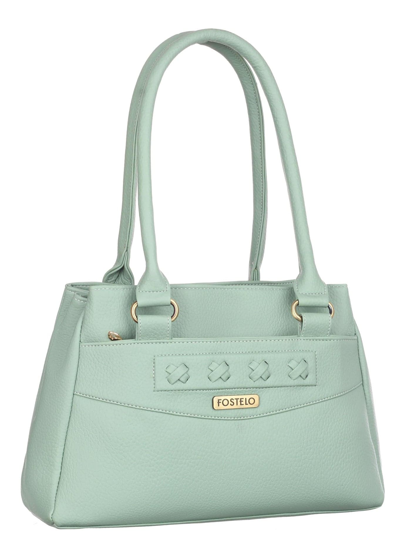 Fostelo Women's Maria Satchel Tote Handbag for Women | Ladies Purse | Stylish Shoulder Bag | Gift For Women | Pista