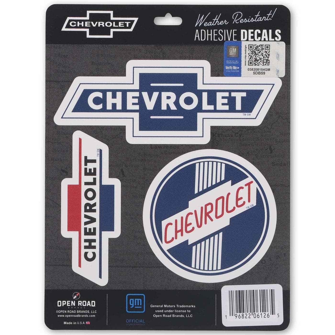 Chevrolet Bowtie Logo Adhesive Vinyl Decals Vintage Set of Chevrolet Stickers for Car Window Water Bottle or Laptop