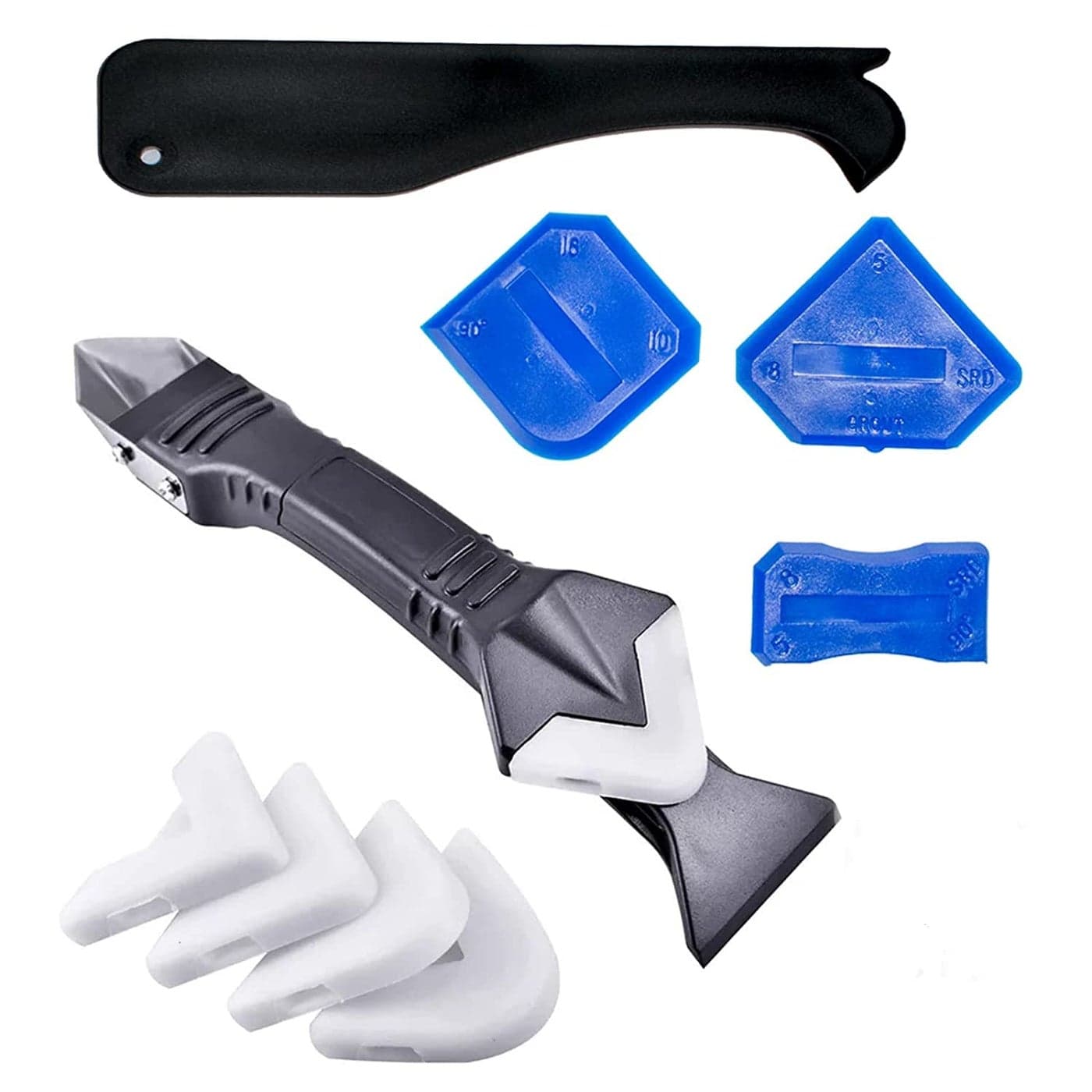 Zaptec 3 in 1 Silicone Sealant Grout Caulk Filling Finishing Smoothing Remover Cleaning Scraper Tool