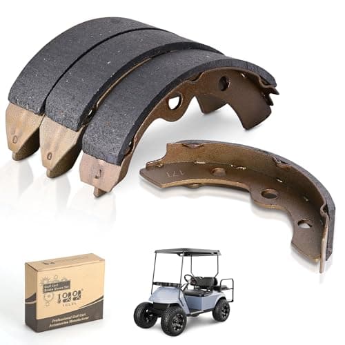 10L0L Golf Cart Brake Shoes for Yamaha G1 G2 G8 G9, Club Car DS 1995-up, Club Car Precedent 2004 up and EZGO 1986.5-1996, OEM 1018232-01, 27249G01, 17-25340-00 (2 Long, 2 Short)