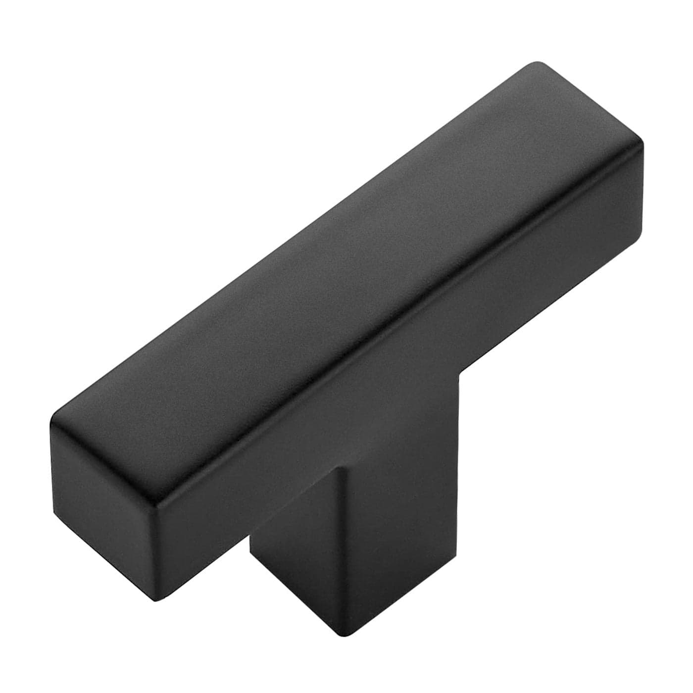Ravinte 1 Pack Black Square Bar Cabinet Knobs 2 Inch Square Cabinet Pulls Matte Black Single Hole Kitchen Cabinet Handles