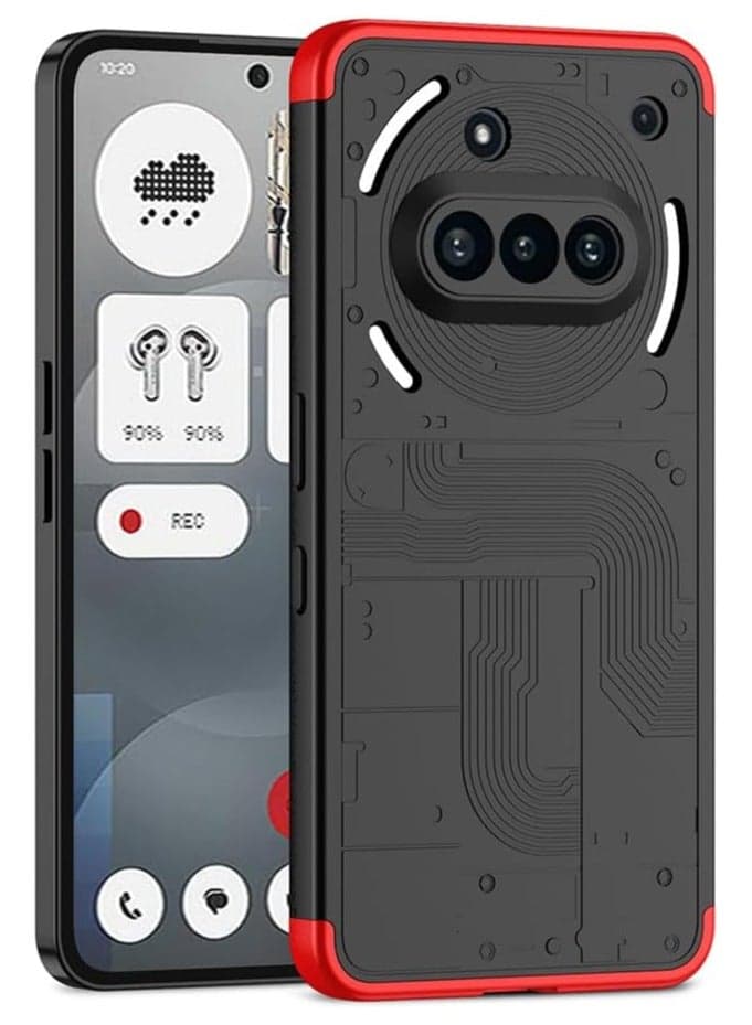For Nothing Phone 3a Case, 360 Degree Full Body Hard Plastic Material Protective Back Cover, Detachable Split Slim Fit Shockproof Casing, Anti-Scratch Bumper Mobile Phone Case
