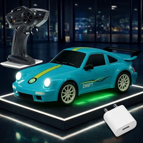 GRAPHENE Flare RC Drift Remote Control Car Toy for Kids Boy Adult1:24 Scale 2.4Ghz 20 km/h 4WD with USB Charger Led Light Sports Racing High Speed Tyres Long Range Crawlers Stunt Cars for 4+ Year