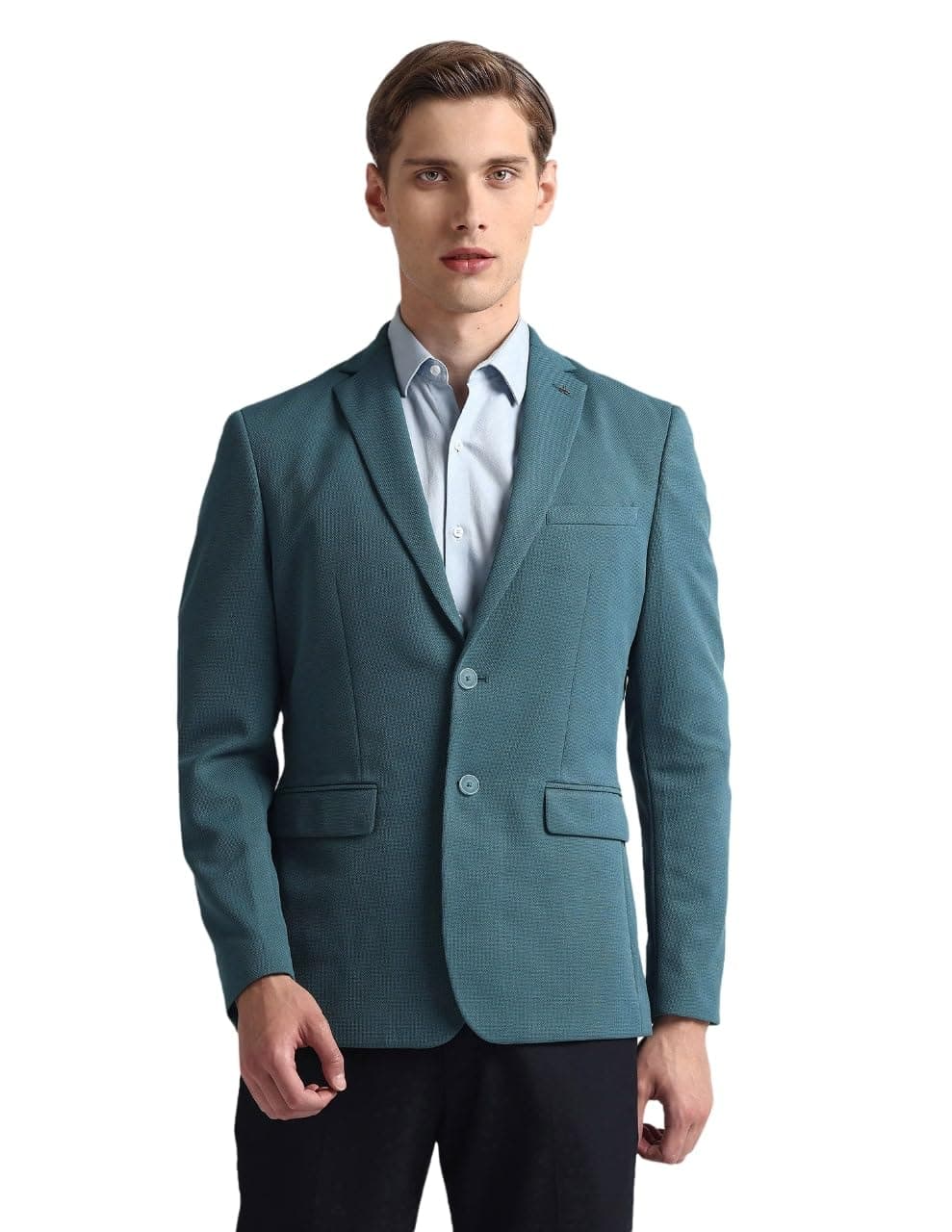 Arrow Zero Calorie Slim Fit Knit Blazer Teal