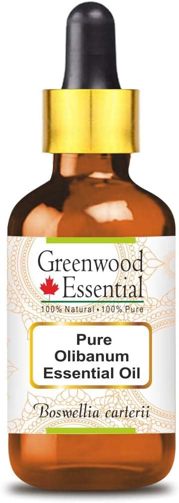 Pure Olibanum Essential Oil (Boswellia carterii) with Glass Dropper Steam Distilled 5ml (0.16 oz)