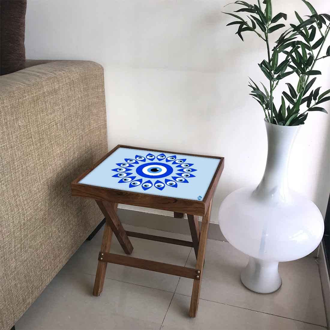 Nutcase Designer Bedroom Side Table for Living Room Sofa Patio Evil Eye Protector