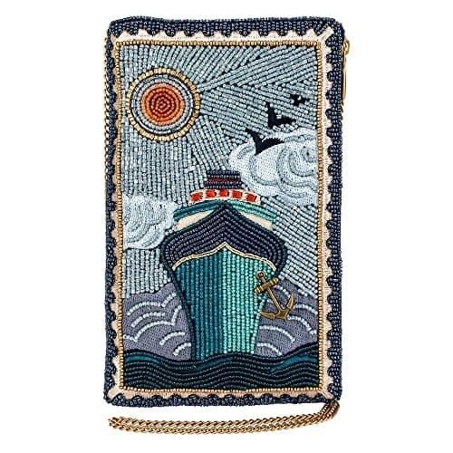 Mary Frances On Board Beaded Crossbody Cell Phone Bag Clutch with Adjustable Strap, Multicolor