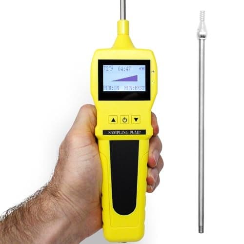 Gas Sampling Pump by Forensics | Stainless Steel Probe | Made for Gas Detectors & Meters | Flow Rate: 0.5LPM, 500cc/min | Strong ABS | USB Recharge |