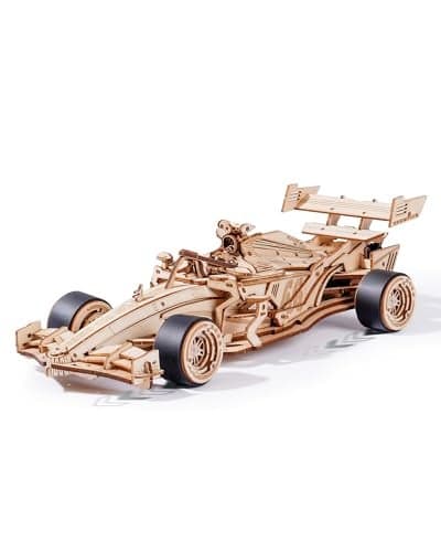 Wowood 3D Wooden Puzzle for Adults 3D Wooden Racing Car Model Car Kits for Teen to Build Unique Gift for Kids on BirthdayChristmas DayLK505