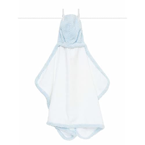 Little Giraffe Baby Bath Towel Plush Hooded Baby Towel Newborn Bath Baby Essentials 100 Cotton Towel Luxury Baby Gifts 24x41 Blue
