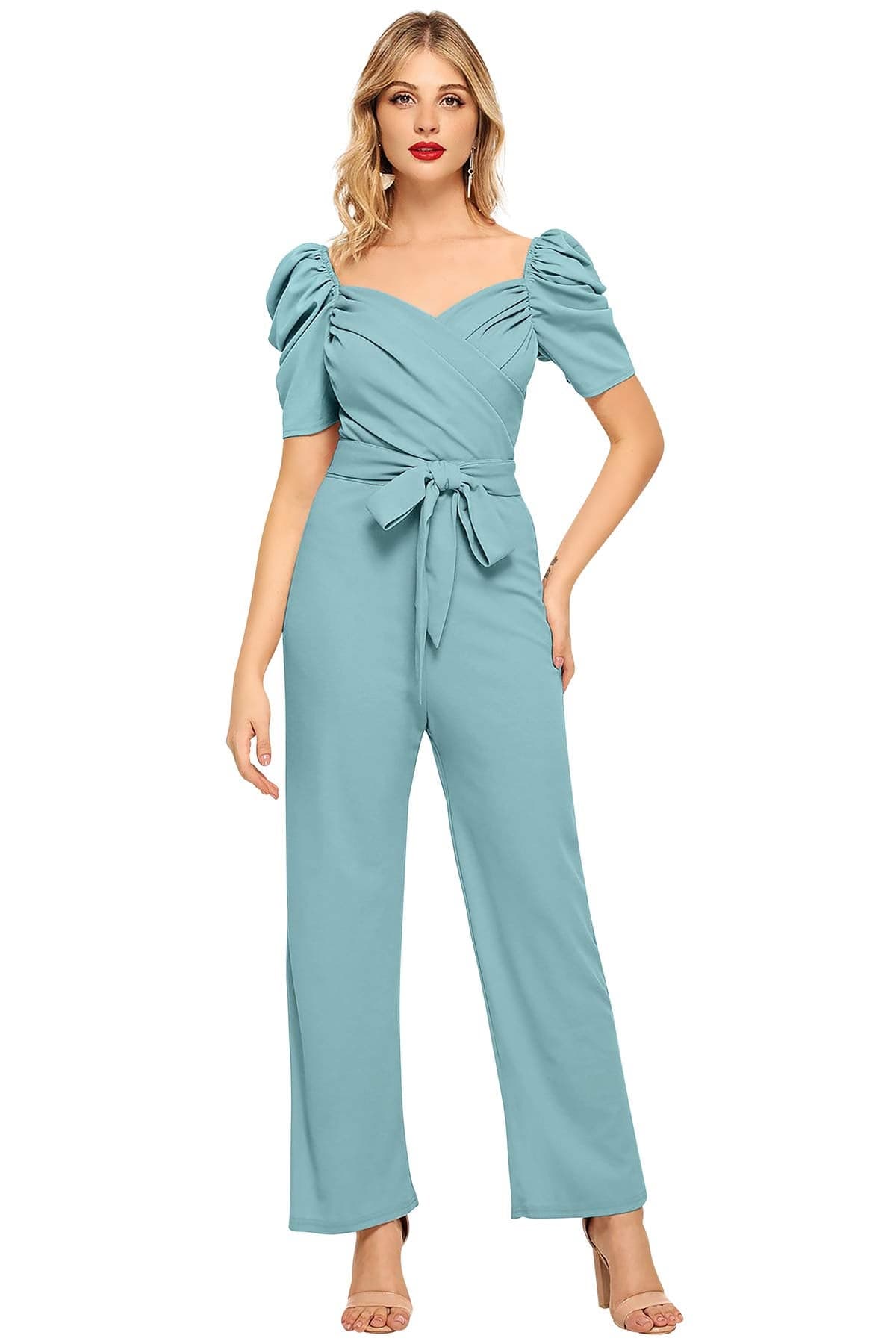 ILLI LONDON WOMEN'S MAXI JUMPSUITS (Medium, PISTA)