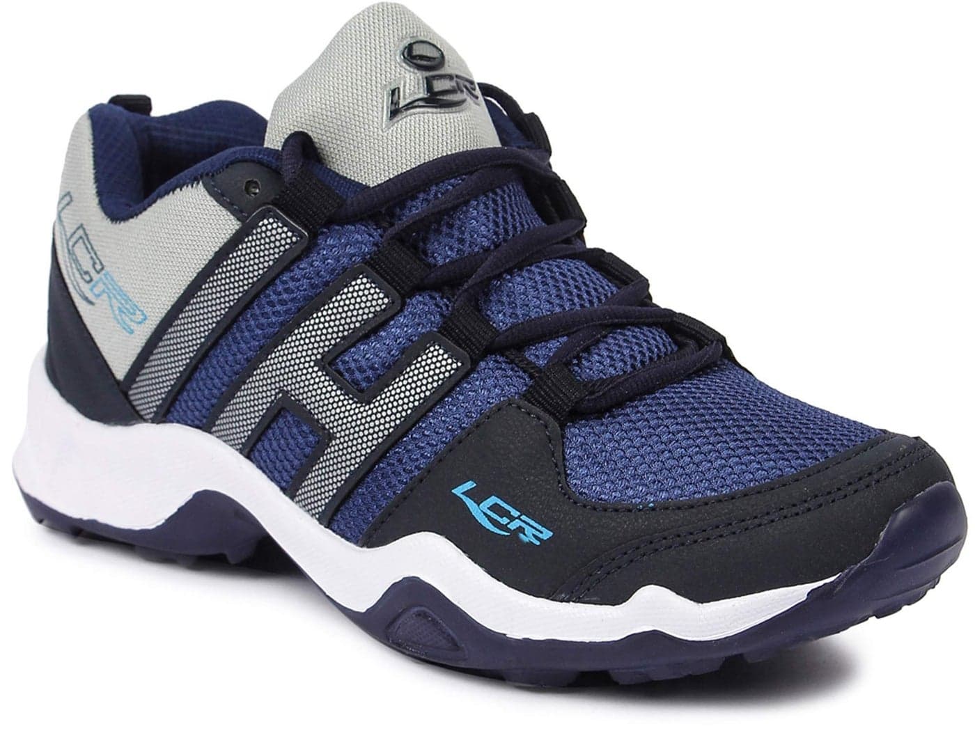 LANCER Mens INDUS-215 Navy/Grey Running Shoe - 7 UK (INDUS-215NBL-LGR-41)