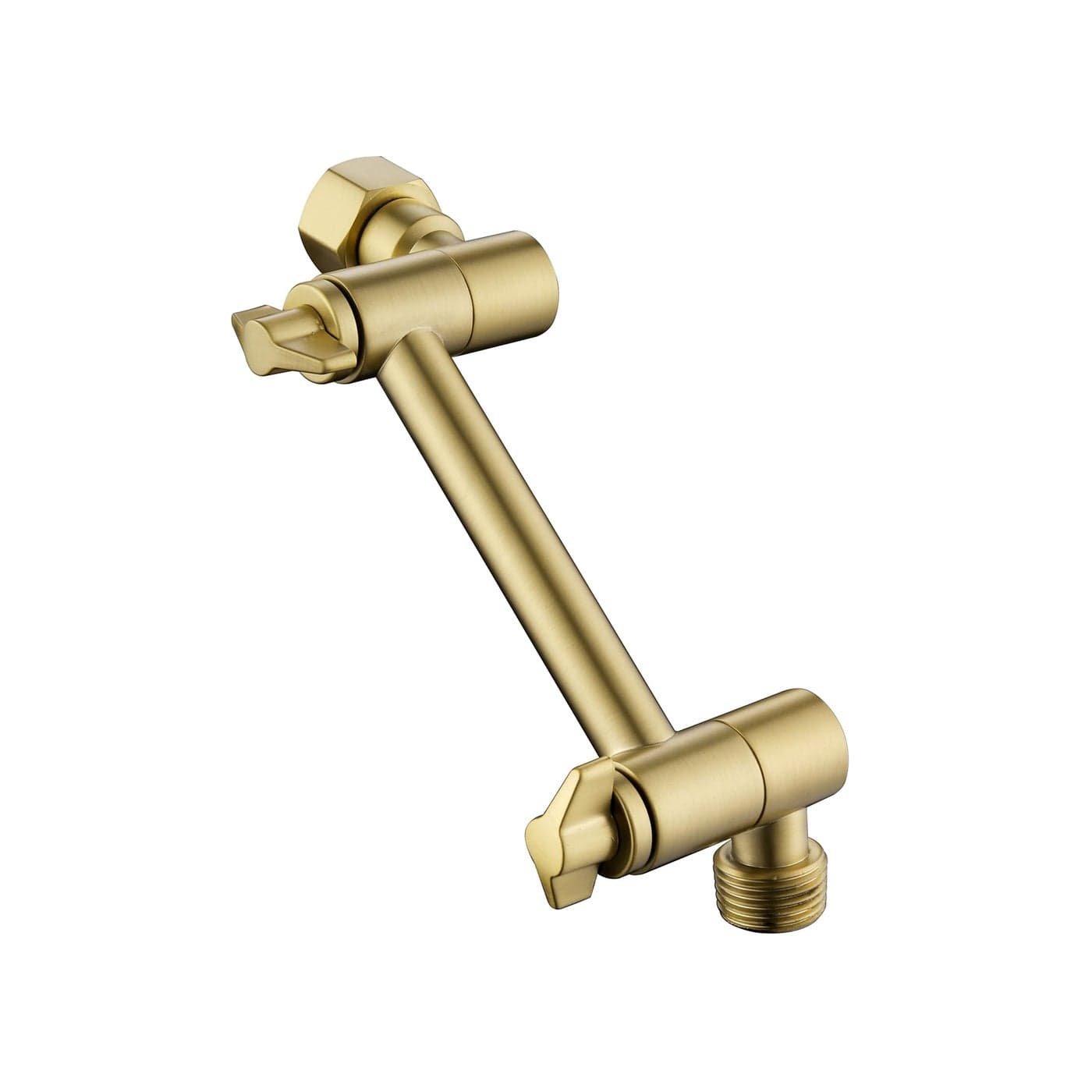 Brushed Gold 4" Shower Head Extension Arm, Senhozi Adjustable Shower Extension Arm for Rain Shower Head, Shower Head Attachment for Shower Extension, SE003BG