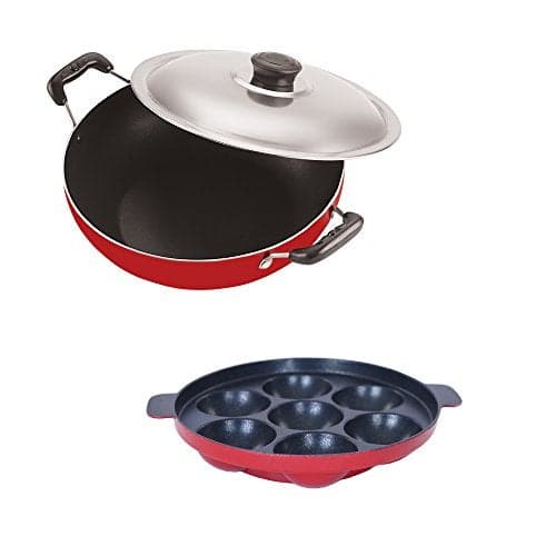 Nirlon Non-Stick Coated Chemical Free Aluminium Kitchenware Set, 2.6mm_DKD(B)_AP(7)
