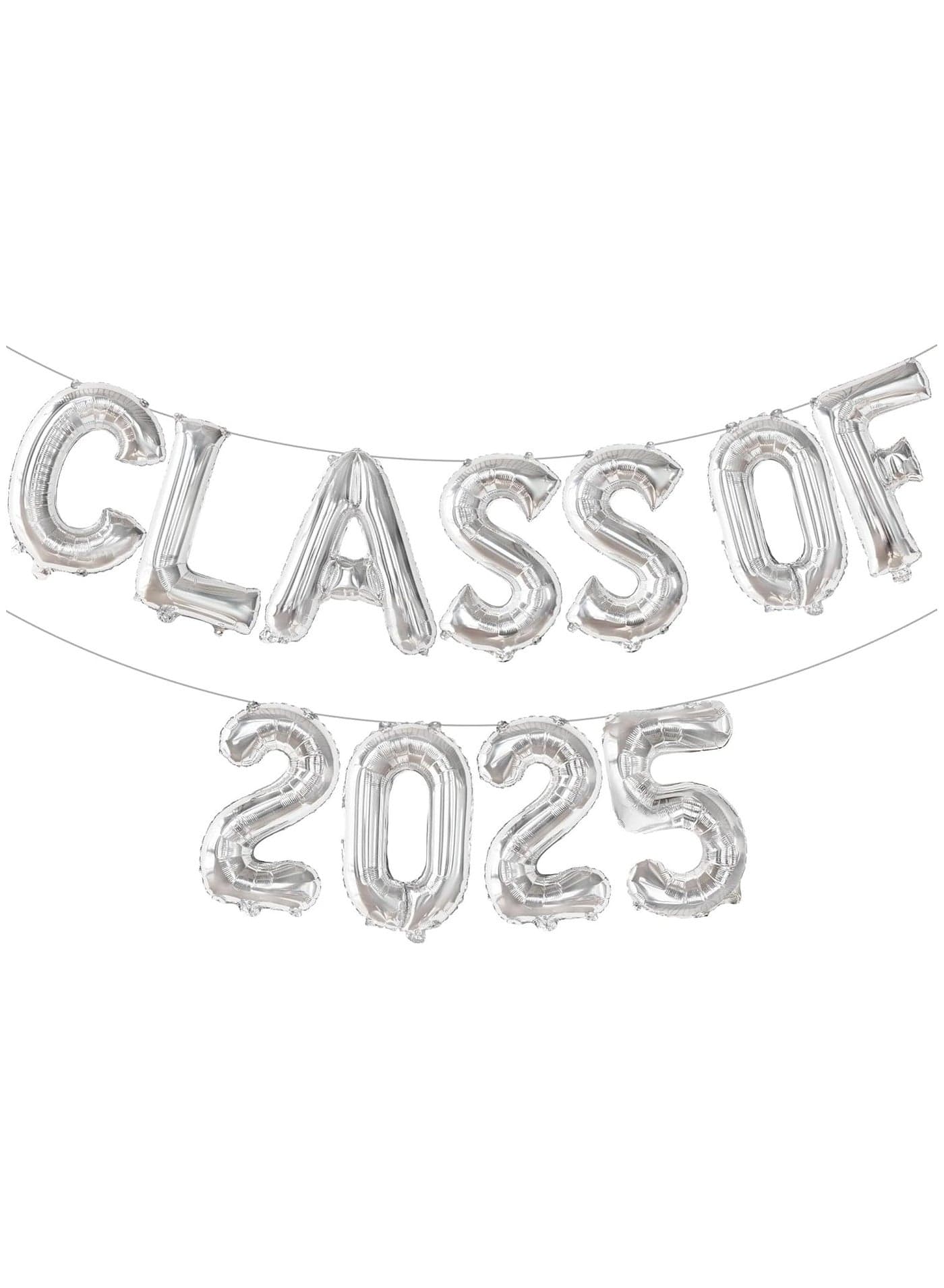 KatchOn, Shiny Silver Class of 2025 Balloons - 16 Inch | Graduation Balloons for Graduation Decorations 2025 | Class of 2025 Silver Balloons | Class of 2025 Banner, Graduation Balloons Class of 2025