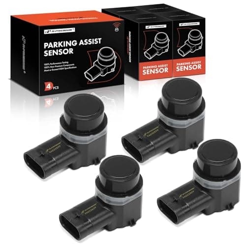 A-Premium 4-PC Front Reverse Backup Parking Assist Sensor Compatible with Select Land Rover & Jaguar Models - Range Rover, Discovery Sport, Range Rover Evoque, Range Rover Sport, XF, XJ, XE, F-Type