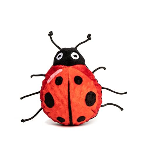 fabdog Faballs Dog Ball Toys Super Squeaky Durable Dog Toys for All Breeds Plush Dog Squeak Toy Balls AnimalThemed Plush Toys Small Lady Bug
