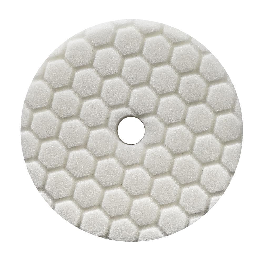 Chemical Guys BUFX114HEX6 HexLogic Quantum LightMedium Polishing Pad White 65 Inch Pad made for 6 Inch backing plates