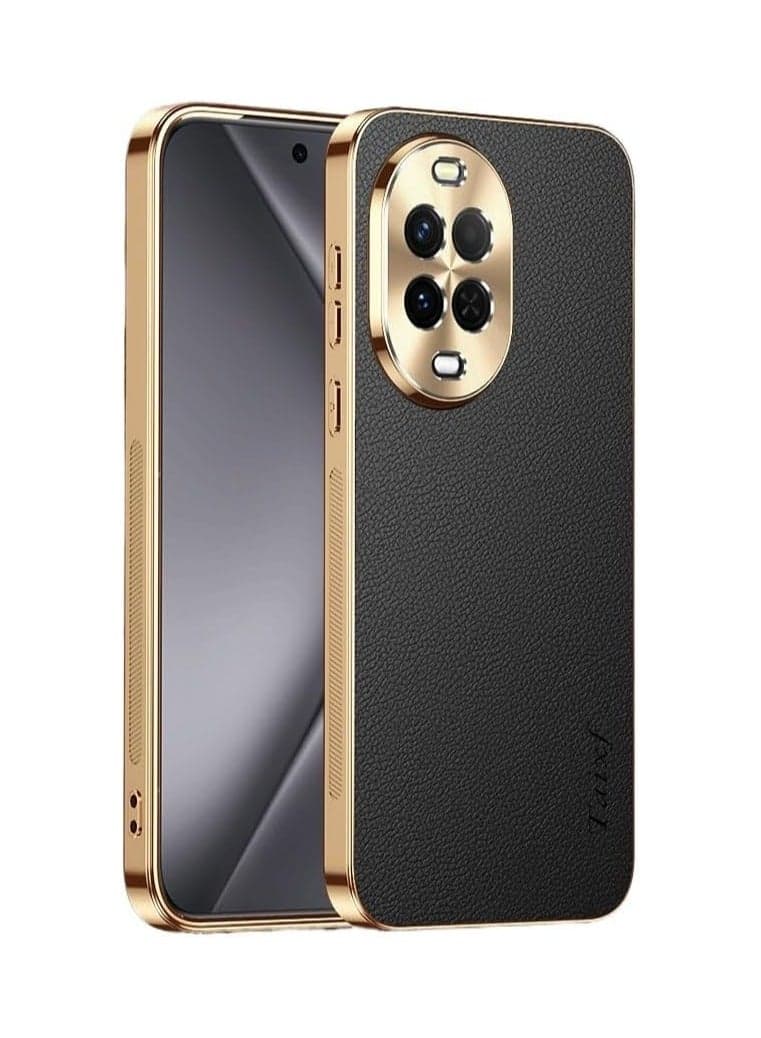 Leather Case Compatible with Huawei Nova 15 Textured Lychee Pattern Case Shockproof Lens Protector For Nova 15 Smartphone