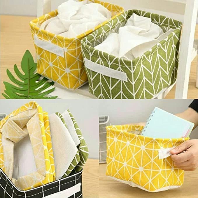 NH Fashion HubPack of 4 Foldable Nursery Laundry Basket for OrganizingStorage Bin BasketsChildren Toy Office BedroomToy Bin Closet Shelf Baskets