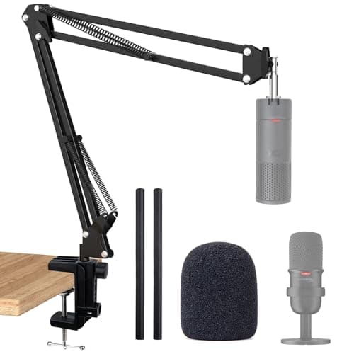 SUNMON SoloCast 2 Mic Arm with Pop Filter Windscreen Gaming Microphone Stand Compatible with SoloCast 2 Mic Stand with Foam Cover