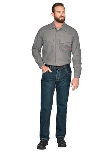 Bulwark Mens iQ Series Endurance Collection FR Work Shirt Grey XLarge