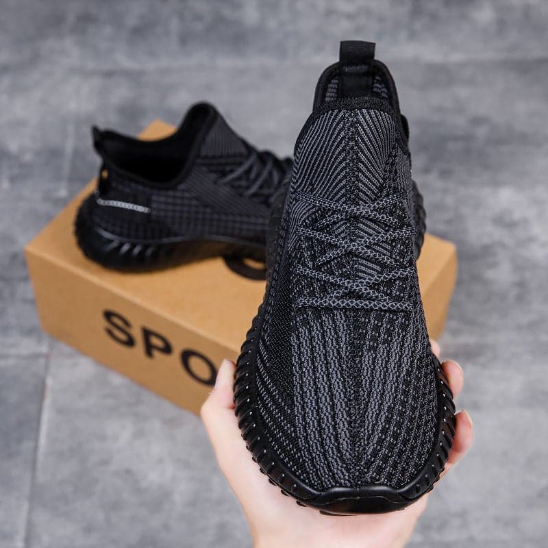 Men's Shoes Summer Coconut Shoes 350 Black Mesh Breathable Thin Shoes Casual Mesh Shoes Fly Woven Sports Shoes Trendy Shoes