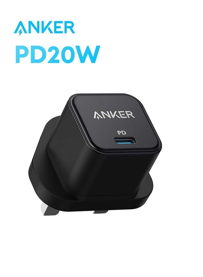 Anker USB C Plug, 20W USB C Charger - Fast Charging PowerPort III Cube Charger, Compatible with iPhone 17/17 Plus/17 Pro/17 Pro Max, 16/15/14/13 Series, Samsung Galaxy S26/S25/S24, iPad (Black) Black