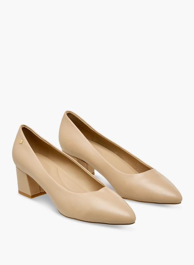 Flora Bella Women Pointed Toe Block Heel Pumps