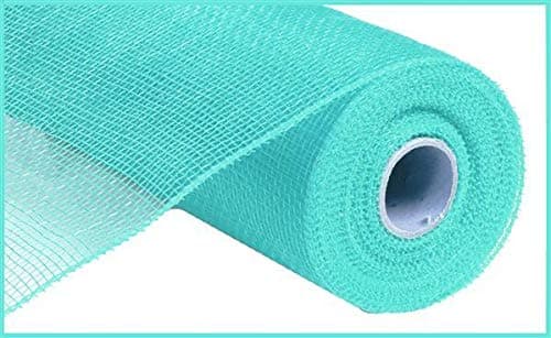 Deco Poly Mesh Turquoise Green Non Metallic 10 Inch x 30 Feet