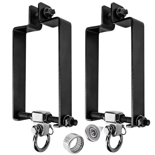Dakzhou Heavy Duty Swing Hangers with 180 Snap Hooks Metal Swingset Accessories Swing Set Brackets Hardware Swingset Attachments Wooden Sets Playground Porch Outdoor Indoor Black of 2Pcs